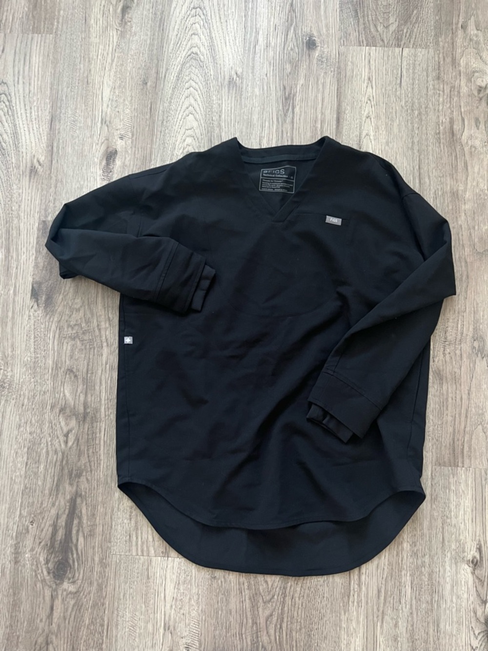 Womens figs long sleeve scrub top
